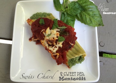 Swiss Chard & Sweet Pea Manicotti