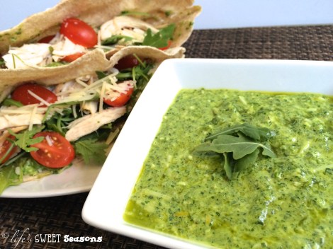 Chicken & Arugula Pita Pockets 3